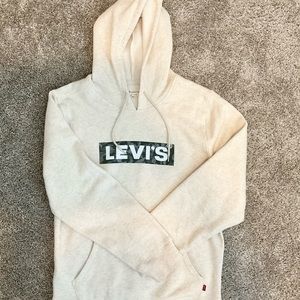 LEVI'S Mens CreamHoodie / Sweatshirt Size:M